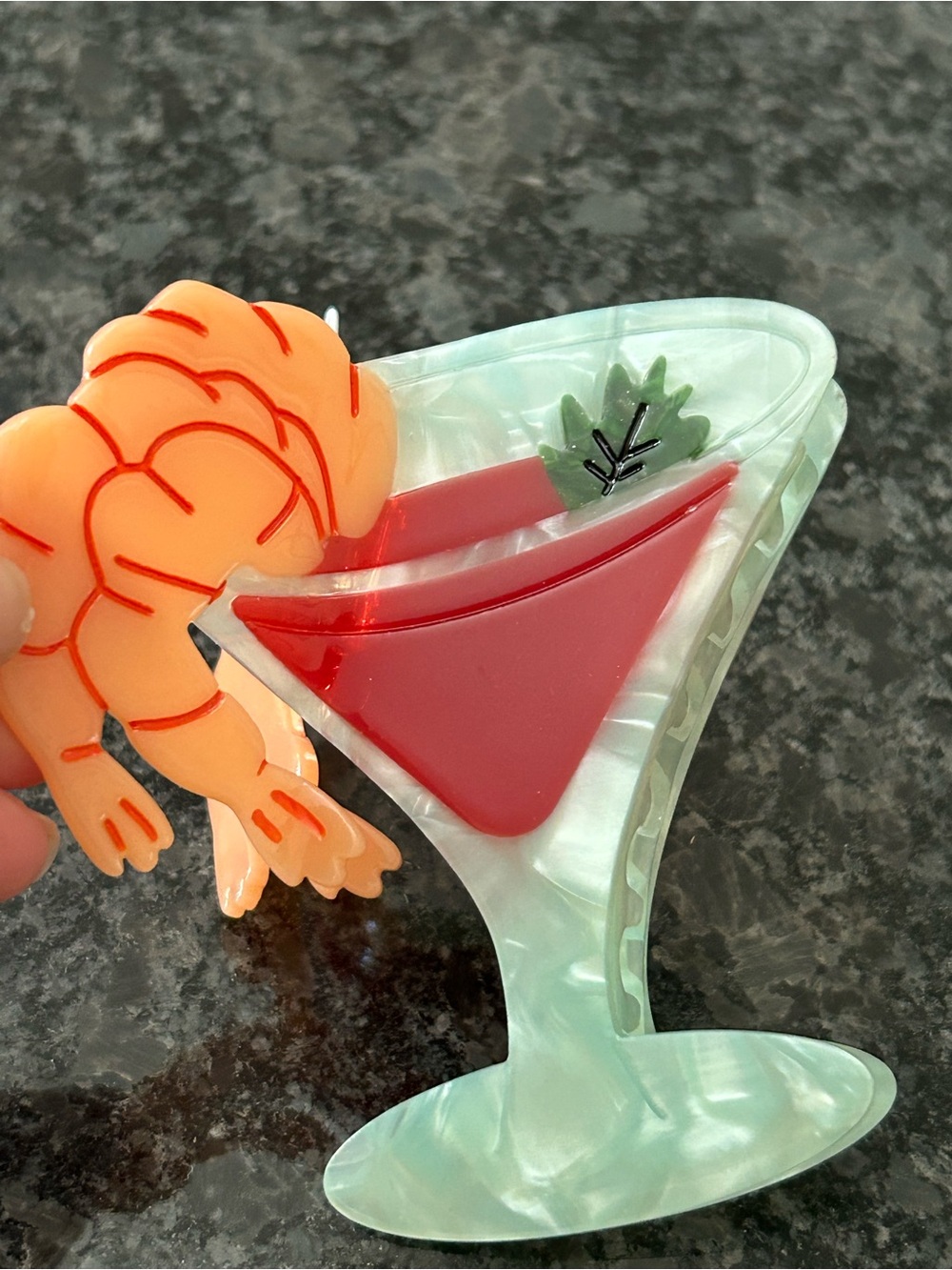 Jenny Lemons Hair Clip Shrimp Cocktail